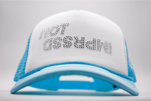 Load image into Gallery viewer, IM SORRY &quot;RHINESTONE&quot; TRUCKER (BABYBLUE/WHITE)
