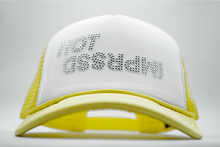 Load image into Gallery viewer, IM SORRY &quot;RHINESTONE&quot; TRUCKER (YELLOW/WHITE)
